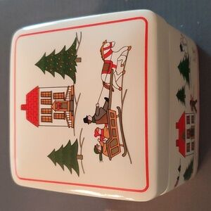 Jamestown China The Joy of Christmas Trinket Box vintage